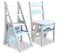 MSHGSKU Silla Plegable de Escalera de 4 Niveles con Estante de exhibición, Silla de Escalera portátil Multifuncional para el hogar, la Cocina y la Biblioteca. Taburete de Escalera de Mader