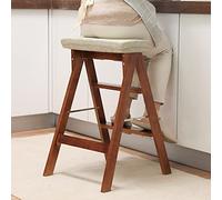 MSHGSKU Taburete Plegable de Madera de 2 peldaños, Ligero y portátil, para Uso doméstico, diseño Compacto para un fácil Almacenamiento - Tritthocker Small Foot