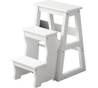 MSHGSKU Taburete Plegable de Madera de 3 Niveles, Silla Plegable portátil, Banco para cambiarse los Zapatos, Escalera versátil, Soporte de exhibición para Adultos, hogar, Oficina, Cocina (