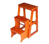 MSHGSKU Taburete Plegable de Madera de 3 Niveles, Silla portátil para escaleras, Antideslizante, Resistente y Duradero, Ideal para la Cocina, como Escalera de Almacenamiento o para Ahorrar