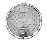 MSHGSKU Tapa de alcantarilla Redonda de Hierro dúctil de Alta Resistencia con Marco, Tapa Antideslizante Texturizada para fosas sépticas, Ideal para entradas de vehículos, Jardines y garajes (50 cm)