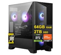 MSI Aegis Z2 Gaming Desktop AMD Octa-core Ryzen 7 7700 64GB RAM 2TB SSD GeForce RTX 5070 (DLSS 4) 750W 80+ fuente de alimentación dorada ARGB ventilador de refrigeración por aire Win11 con