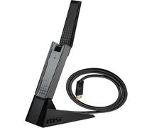 MSI AX1800 WiFi 6 Adaptador USB Doble Banda - WLAN hasta 1800 Mbps (5GHz, 2.4GHz Inalámbrico), USB 3.2 Gen 1 Type-A, MU-MIMO, Antena Ajustable, Beamforming, WPA3 - Soporte con Cable Incluido