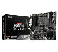 MSI B550M PRO-VDH WiFi ProSeries - Placa base (AMD AM4, DDR4, PCIe 4.0, SATA 6Gb/s, M.2, USB 3.2 Gen 1, Wi-Fi, D-SUB/HDMI/DP, Micro-ATX