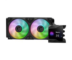MSI CPU MPG CORELIQUID D240 con refrigeración líquida de 60 mm, 2 ventiladores ARGB de 120 mm, tubos antievaporación y refrigeración GI, compatible con enchufes AMD e Intel