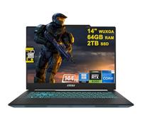 MSI Cyborg 14 Gaming Laptop de 14 pulgadas WUXGA IPS 144Hz (100% sRGB) Intel 10-core i7-13620H (Beats i9-12900H) 64GB DDR5 2TB SSD GeForce RTX 4060 retroiluminado USB-C Win11Pro con accesorio ICP