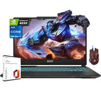 MSI Cyborg 15 Gaming Laptop 2024, 15.6 Pulgadas FHD 144Hz, Intel 10-Core i7-13620H, 32GB DDR5, 1TB SSD, GeForce RTX 4050, KB retroiluminado, Wi-Fi 6, Win 11 H, con Licencia de por Vida de Microsoft