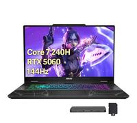 msi Cyborg - Laptop para juegos FHD IPS de 15.6 pulgadas, 144 Hz, Intel Core 7-240H, 16 GB de RAM, 1.5 TB de almacenamiento (SSD de 512 GB + estación de acoplamiento de 1 TB), GeForce RTX 5060