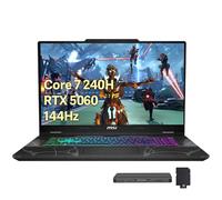 msi Cyborg - Laptop para juegos FHD IPS de 15.6 pulgadas, 144 Hz, Intel Core 7-240H, 16 GB de RAM, 1.5 TB de almacenamiento (SSD de 512 GB + estación de acoplamiento de 1 TB), NVIDIA GeForce RTX 5060