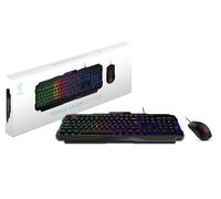 MSI Forge GK100 Combo - Juego de teclado y mouse RGB para juegos, 19 teclas antifantasma, sensor óptico de 6400 DPI