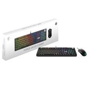 MSI Forge GK320 Combo RED US - Juego de teclado y mouse RGB para juegos, 26 teclas antifantasma, sensor óptico de 12800 DPI