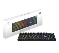 msi Forge GK320 QWERTY IT Layout - Teclado mecánico para juegos, tamaño completo, interruptores lineales rojos, intercambiables en caliente, cubierta magnética, teclas ergonómicas, base antideslizante