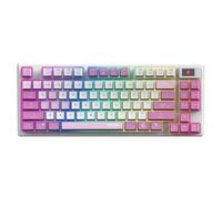 MSI Forge GK600 TKL W Violet ES, QWERTY, ES Layout - INTERRUPTORES MECÁNICOS LINEALES - Teclada PBT sublimadas, Base Antideslizante, LED RGB, USB 2.0, Bluetooth, 2,4 GHz - Tenkeyless
