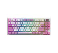 MSI Forge GK600 TKL W Violet ES - INTERRUPTORES MECÁNICOS LINEALES - Teclada PBT sublimadas, Base Antideslizante, LED RGB, USB 2.0, Bluetooth, 2,4 GHz - Tenkeyless