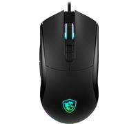 MSI Forge GM320 - Ratón para Juegos, 12800 dpi, microinterruptor de más de 20 m, Sensor óptico, diseño ergonómico de Mano ambitextro, luz RGB