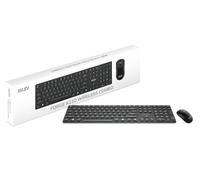 MSI Forge K210W Combo ratón y Teclado inalámbrico con interruptores de Tijera, 2,4 GHz inalámbrico de Largo Alcance, Fuente de alimentación Recargable, Teclas de Acceso Directo para Control rápido
