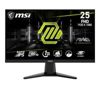 MSI G256F - Pantalla de Ordenador (25", 1920 x 1080 (FHD), 180 Hz, sincronización adaptativa, HDMI, DisplayPort, Montaje VESA, inclinación, Altura Ajustable, Altavoz, 1 ms, Negro