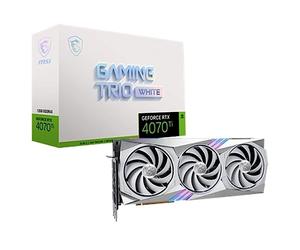 MSI Gaming GeForce RTX 4070 Ti 12GB GDRR6X 192-Bit HDMI/DP Nvlink Tri-Frozr 3 Ada Lovelace Architecture Tarjeta gráfica (RTX 4070 Ti Gaming X Trio White 12G)