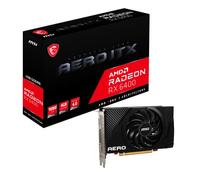 MSI Gaming Radeon RX 6400 64-bit 4GB GDDR6 DP/HDMI PCIe 4 Torx Ventilador único FreeSync DirectX 12 VR Ready ITX OC Tarjeta gráfica (RX 6400 Aero ITX 4G)