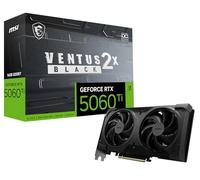 msi Gaming RTX 5060 Ti 16G Ventus 2X OC Black Plus - Tarjeta gráfica (16 GB GDDR7, 128 bits, Rendimiento Extremo: 2617 MHz, DisplayPort x 3 2.1a, HDMI 2.1b, Arquitectura NVIDIA Blackwell)