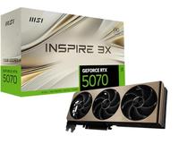 MSI Gaming RTX 5070 12G Inspire 3X OC Tarjeta gráfica (12 GB GDDR7, 192 bits, Rendimiento Extremo: 2557 MHz, DisplayPort x 3 2.1a, HDMI 2.1b, NVIDIA Blackwell Architecture)