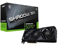 MSI Gaming RTX 5070 TI 16G Shadow 3X Tarjeta gráfica (16 GB GDDR7, 256 bits, rendimiento extremo: 2467 MHz, DisplayPort x3 2.1a, HDMI 2.1b, NVIDIA Blackwell Architecture)