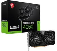 MSI Gaming - Tarjeta gráfica GeForce RTX 4060, 8 GB GDRR6, 128-bit, HDMI/DP, NVLink, con Ventilador Torx 4.0, Tarjeta gráfica con Arquitectura Ada Lovelace (RTX 4060 Ventus 2X Black 8G OC)