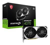 MSI GeForce RTX 4070 Ventus 2X 12G OC Tarjeta Gráfica - RTX 4070 GPU, 12GB GDDR6X (21Gbps/192-bit), PCIe 4.0-2 x TORX Fan 4.0 - HDMI 2.1a, DisplayPort 1.4a