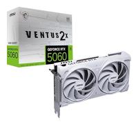 MSI GeForce RTX™ 5060 8G Ventus 2X OC White, Tarjeta gráfica - NVIDIA RTX 5060, 8G GDDR7, 28 Gbps/128-bit, PCI Gen 5, HDMI 2.1b