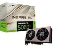 MSI GeForce RTX 5060 Ti 16G Inspire 2X OC Tarjeta gráfica, RTX 5060 Ti, 16GB GDDR7 (28Gbps/128-bit), PCIe 5.0 - Diseño térmico de Doble Ventilador (2 x STORMFORCE Fan) - HDMI 2.1b, DisplayPort 2.1b