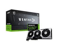 MSI GeForce RTX 5060 Ti 16G Ventus 3X OC Tarjeta gráfica, RTX 5060 Ti, 16 GB GDDR7 (28 Gbps/128 bits), PCIe 5.0 - Diseño térmico con Triple Ventilador (3 x TORX Fan 5.0) - HDMI 2.1b, DisplayPort 2.1b