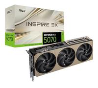 MSI GeForce RTX 5070 12G Inspire 3X OC - Tarjeta gráfica,RTX 5070, 12 GB GDDR7 (28 Gbps/192 bits), PCIe 5.0 - Diseño de Triple Ventilador (3 x Ventilador STORMFORCE) - HDMI 2.1b, DisplayPort