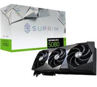 MSI GeForce RTX 5080 16G SUPRIM SOC - Tarjeta gráfica RTX 5080, 16 GB GDDR7 (30 Gbps/256 bits), PCIe 5.0 - HYPER FROZR (3 x ventilador STORMFORCE) - Modo Juego y Silencio, RGB - HDMI 2.1b, DisplayPort