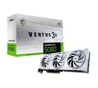MSI GeForce RTX 5080 16G Ventus 3X OC White Tarjeta gráfica, RTX 5080, 16GB GDDR7 (30Gbps/256-bit), PCIe 5.0 - Diseño de Triple Ventilador (3 x TORX Fan 5.0) - HDMI 2.1b, DisplayPort 2.1b
