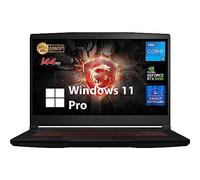 MSI GF63 - Laptop delgada para juegos, 15.6 pulgadas FHD 144Hz, Intel 6-Core i5-11400H, NVIDIA GeForce RTX 3050, 8GB DDR4, 512GB PCIe SSD, teclado retroiluminado con anti-ghosting, WiFi 6, RJ45 LAN,