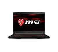 MSI GF63 Thin 9RCX-818 Laptop para juegos de 15.6 pulgadas, bisel delgado, Intel Core i7-9750H, NVIDIA GeForce GTX 1050 Ti, 8 GB, SSD NVMe de 256 GB