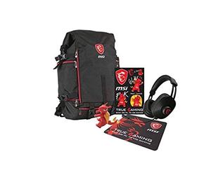MSI GT Xmas - Pack de Gaming (Alfombrilla de ratón, Llavero dragón, Pegatinas y Auriculares)
