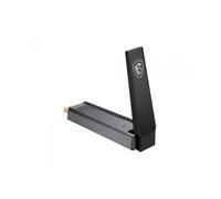 MSI AX1800 WiFi 6 Adaptador USB Doble Banda - WLAN hasta 1800 Mbps (5GHz, 2.4GHz Inalámbrico), USB 3.2 Gen 1 Type-A, MU-MIMO, Antena Ajustable, Beamforming, WPA3 - Soporte con Cable Incluido
