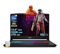 MSI Katana 15 HX Gaming Laptop | 15.6 pulgadas QHD 165Hz 100% DCI-P3 | Intel 16-core i7-14650HX (>i9-12900H) | 32GB DDR5 4TB SSD | GeForce RTX 5070 DLSS4 (hasta 798 AI TOPS) RGB retroiluminado Win1 1