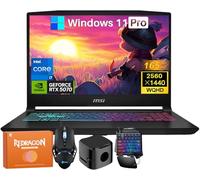 MSI Katana 15HX 15.6" Laptop para Juegos, 2560 x 1440 2.5K QHD, 14ª generación Intel Core i7-14650HX, NVIDIA GeForce RTX 5070, 16 GB DDR5 RAM, 1 TB SSD, RGB KB, Copilot AI, Win 11 Pro, con Accesorios