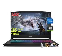 MSI Katana A15 - Laptop para juegos de 15.6 pulgadas FHD IPS 144Hz Intel 10-Core i7-13620H (Beats i9-12900H) 64GB RAM 1TB SSD GeForce RTX 4060 8GB RGB retroiluminado USB-C Nahimic Win11 con accesorio
