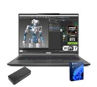 MSI Laptop Creator 16 Copilot 2025, WQXGA 240Hz, AMD Ryzen AI 9 365, NVIDIA RTX 4060, 32GB RAM, 2TB + 2TB SSD, RGB KB, Creatividad con AI Studio, W11 P, paquete con estación de acoplamiento Targus de