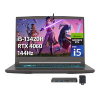 MSI Laptop delgada de 15 15.6 pulgadas FHD 144Hz para juegos, Intel i5-13420H, 16 GB de RAM, SSD PCIe de 512 GB, NVIDIA GeForce RTX 4060, teclado retroiluminado, Wi-Fi 6E, Windows 11, gris, juego de