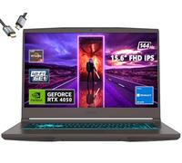 MSI Laptop delgada para juegos de 15 15.6 pulgadas 144 Hz, AMD R5-7535HS, RTX 4050, ventana 11, con HDMI (16 GB de RAM | SSD PCIe de 1 TB)