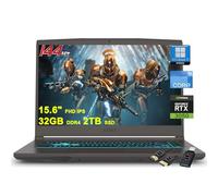 MSI Laptop delgada para juegos de 15.6 pulgadas FHD IPS 144Hz | Intel 8-core i5-12450H (>i7-11800H) | 32GB DDR4 2TB SSD | GeForce RTX 3050 | USB-C Win11Pro retroiluminado con accesorio DLCA