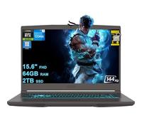 MSI Laptop delgada para juegos de 15.6 pulgadas FHD IPS 144Hz Intel 8-core i5-13420H (Beats i7-12650H) 64GB RAM 2TB SSD GeForce RTX 4060 USB-C retroiluminado Win11Pro con hub ICP