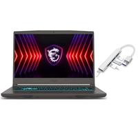 MSI Laptop delgada para juegos FHD de 15.6 pulgadas, 144 Hz, AMD Ryzen 5 7535HS, NVIDIA GeForce RTX 4060, cámara web, retroiluminada, gris, 16 GB de RAM, SSD de 512 GB, Windows 11 Home, paquete con