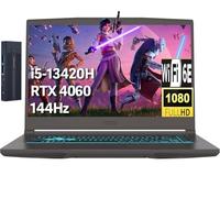 msi Laptop delgada para juegos FHD de 15.6 pulgadas, Intel Core i5-13420H, NVIDIA GeForce RTX 4060, 32 GB de RAM 1 TB PCIe SSD, estación de acoplamiento de 256 GB 9H, Wi-Fi 6E, Bluetooth 5.3, teclado