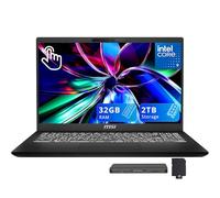 msi Laptop moderna con pantalla táctil FHD de 15.6 pulgadas de 15.6 pulgadas, Intel Core 9 270H, 32GB DDR4, almacenamiento de 2 TB (SSD de 1 TB + juego de estación de acoplamiento de 1 TB), gráficos