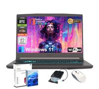 msi Laptop Thin 15 Gaming - Ryzen 9 8945HS (Beats i9-13900H) • RTX 4060 DDR6 • Pantalla de 15.6 pulgadas 144Hz • Wi-Fi 6E • con MS Office Lifetime, unidad de DVD externa • Win 11 Pro (64 GB DDR5 RAM